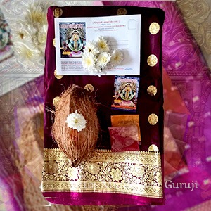 Panchamrit Abhishek with Kumkumarchan , Arpan Saree Oti, Naivedya Arpan and Saree </br> Prasad will be send by Post